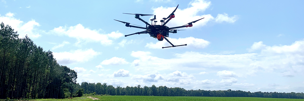 UAS-drone-AI-over-agriculture-farm-field-Southern-Auburn-University-AL-USA-sm