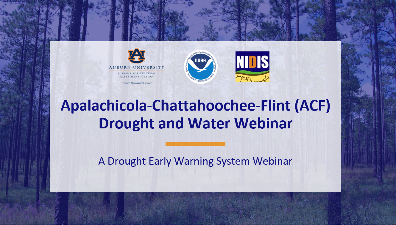 Apalachicola-Chattahoochee-Flint (ACF) Drought and Water Webinar, A drought Early Warning System Webinar, Jan 26, 2021