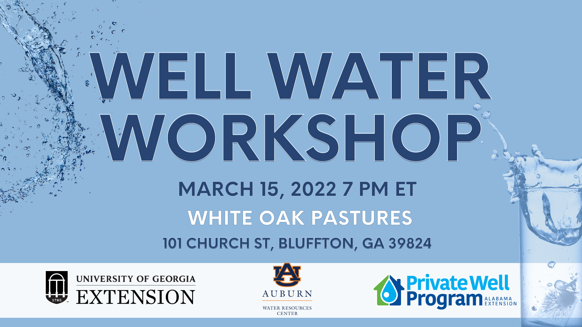 Well Water Workshop on March 15, 2022 at White Oak Pastures