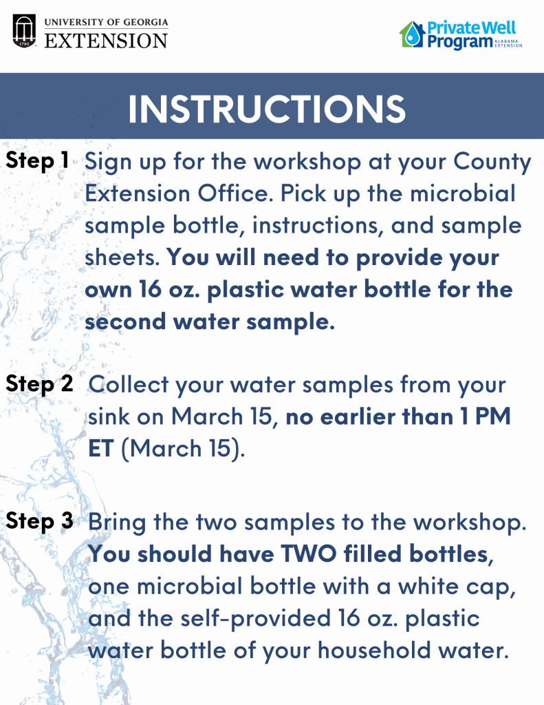 Well Water Workshop Registration Instructions