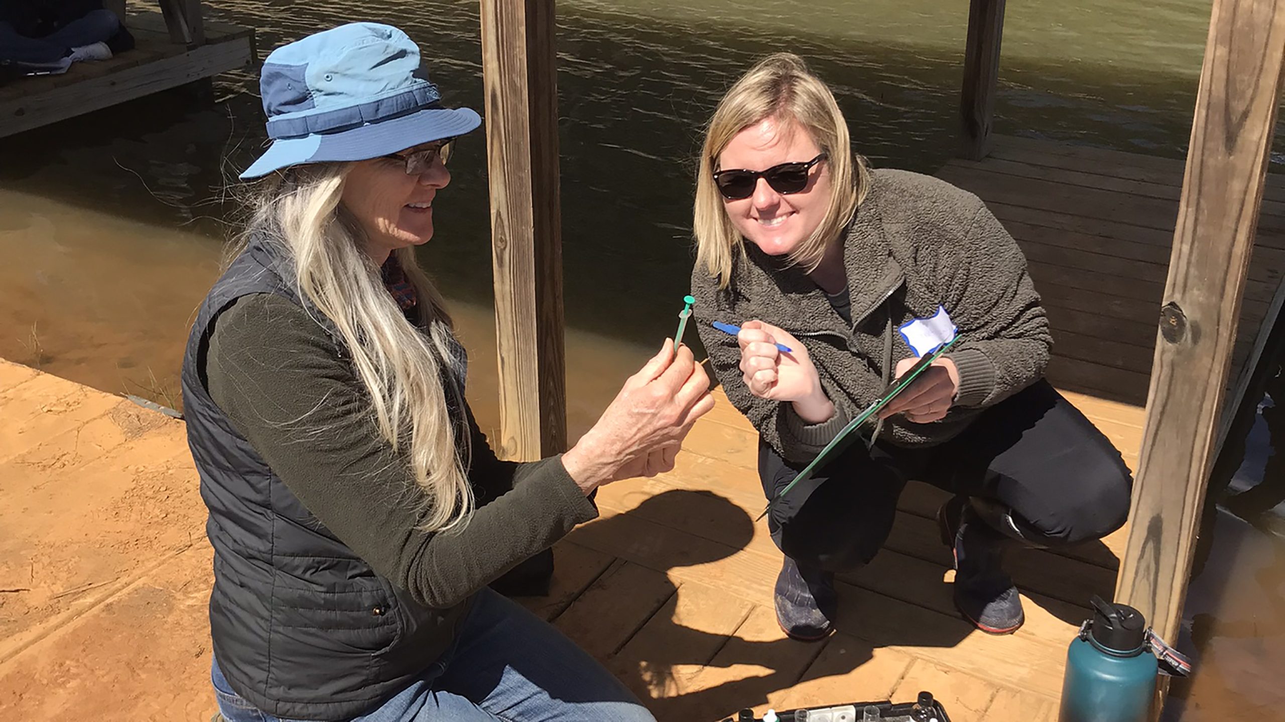 Water quality monitoring is a citizen science method for measuring changes in water quality parameters over time.  Photo Credit: Alabama Water Watch 