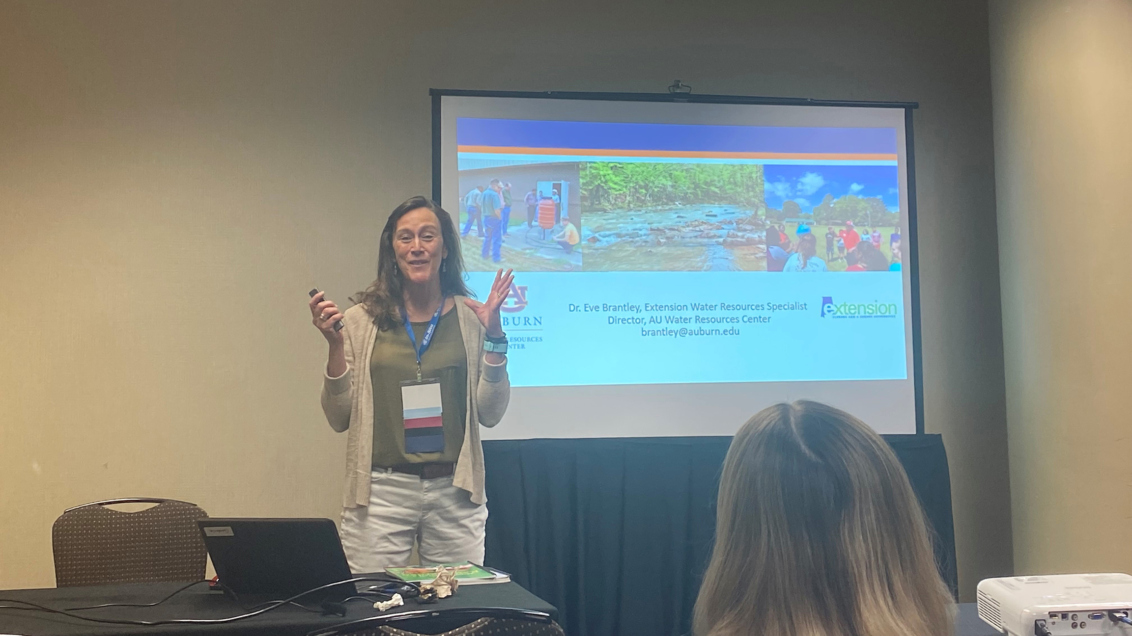 Eve Brantley presents at the 2022 UCOWR Annual Conference