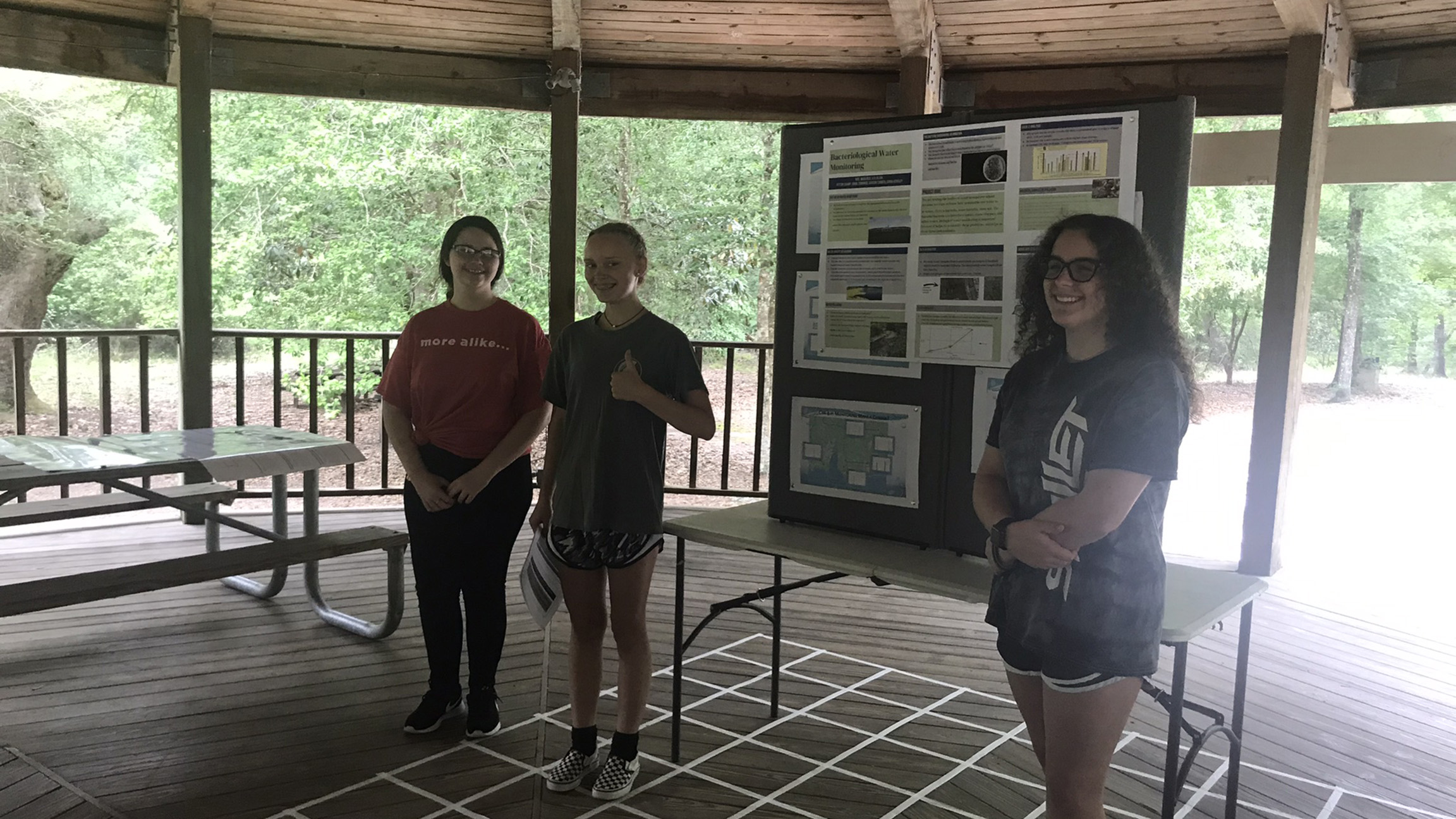 Saraland High School students present their project 