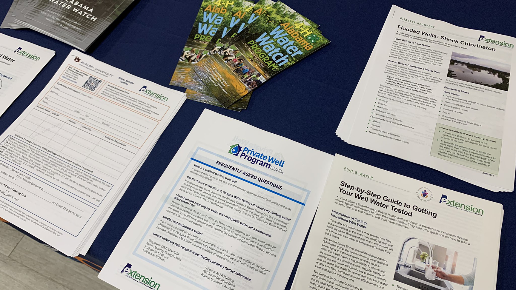 APWP Materials available to Tallapoosa County Well Water Workshop attendees.