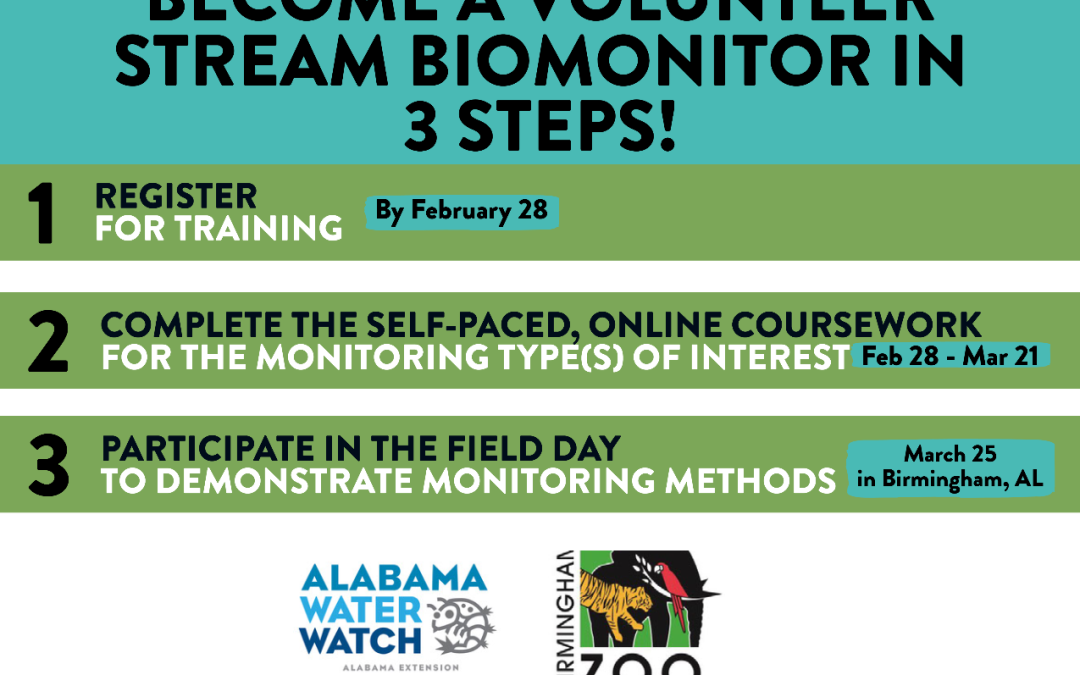 REGISTRATION CLOSED – Alabama Water Watch Stream Biomonitoring Training – Birmingham