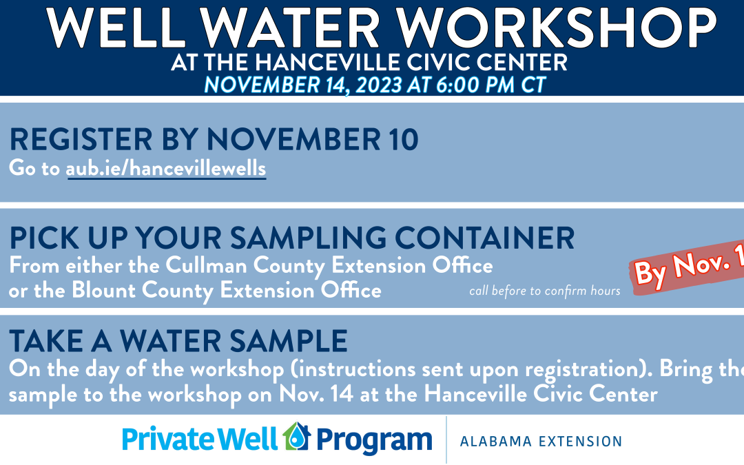 Cullman-Blount Well Water Quality Workshop
