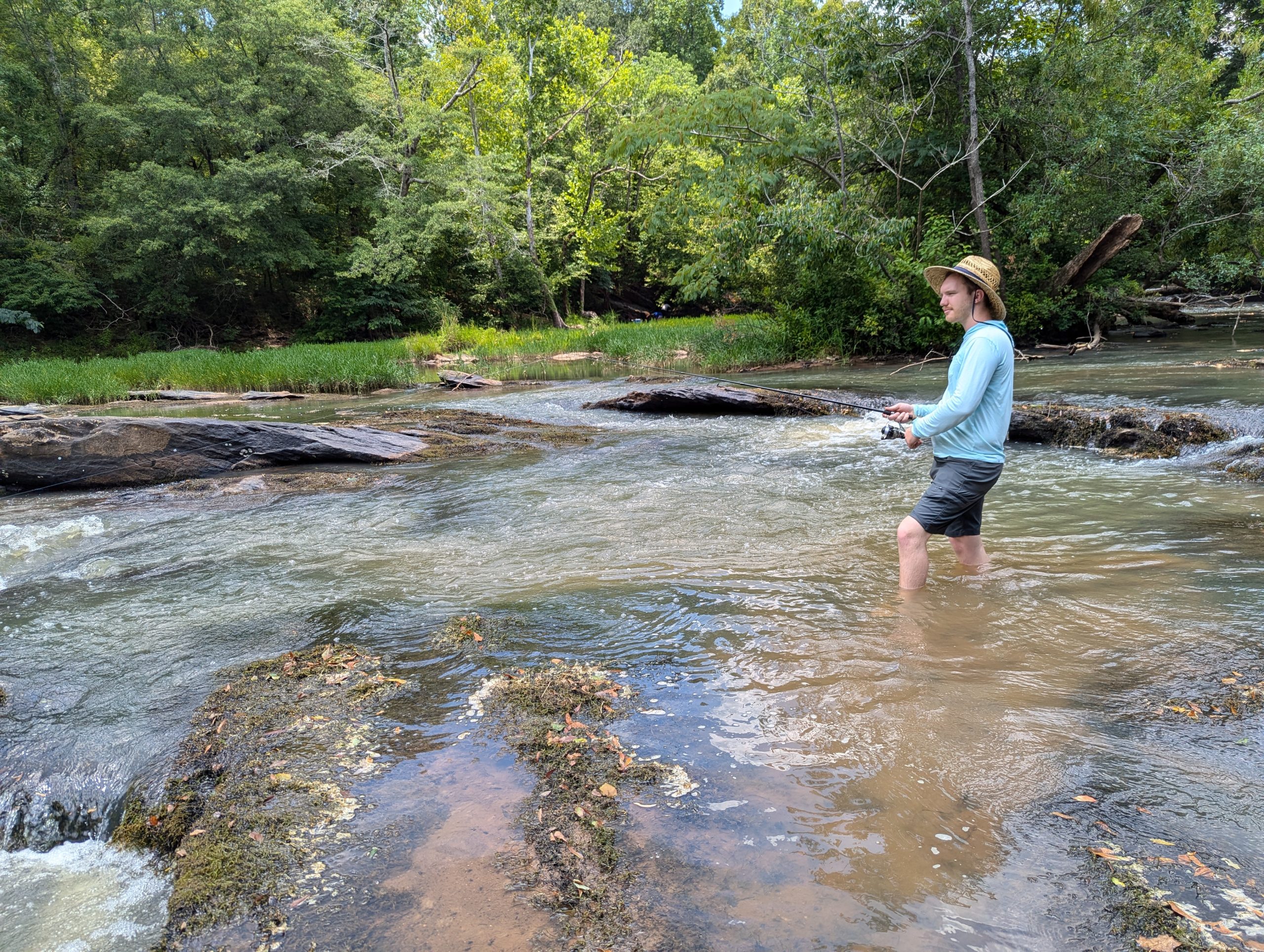 Mona looking at ag bmps installed as part of Rock Creek WMP.