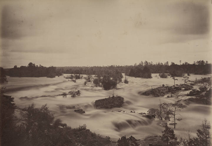 Example of stream bank erosion