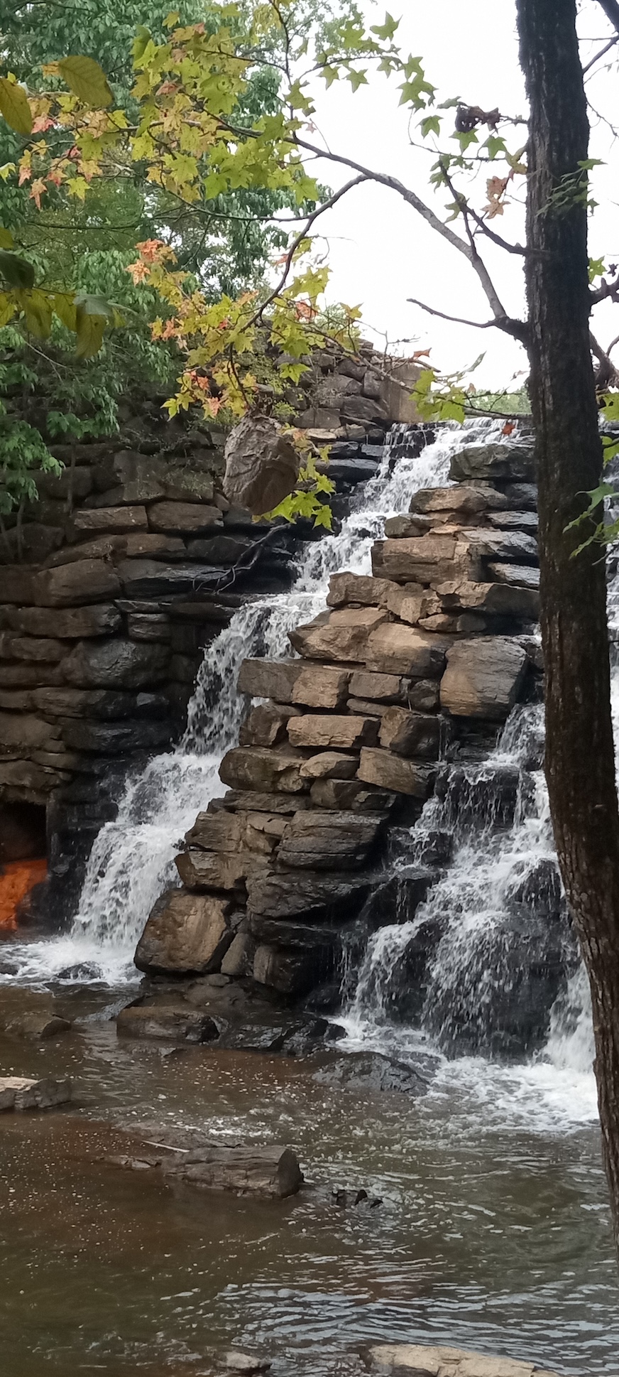 Example of stream bank erosion