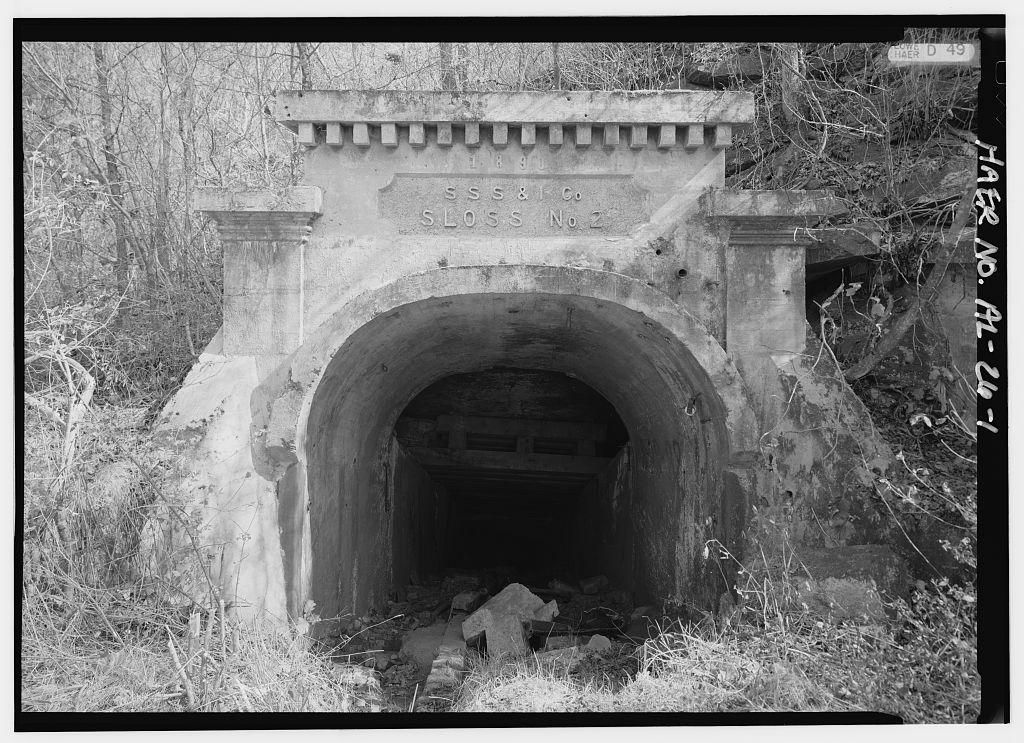 Example of stream bank erosion